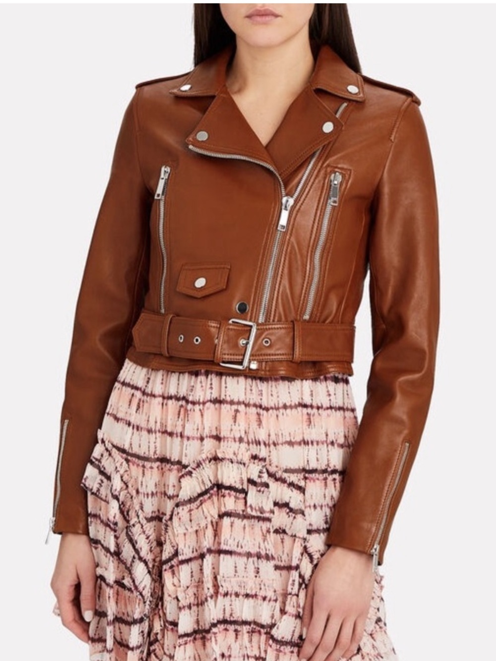 LTH JKT Mya Cropped Moto Leather Jacket